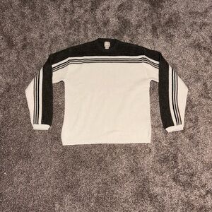 Men's XC Xtreme Gear Black and White Striped Sweater